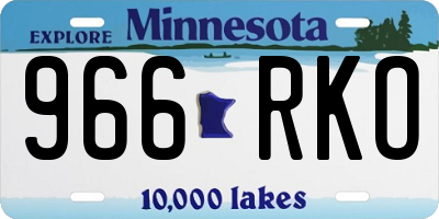 MN license plate 966RKO