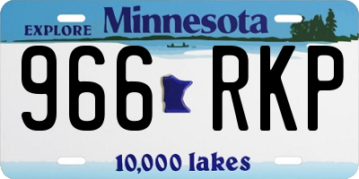 MN license plate 966RKP