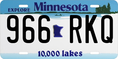 MN license plate 966RKQ