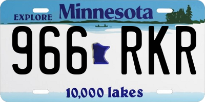 MN license plate 966RKR