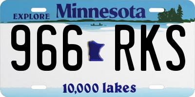 MN license plate 966RKS