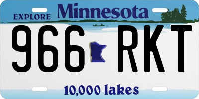 MN license plate 966RKT
