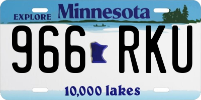 MN license plate 966RKU