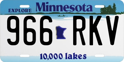 MN license plate 966RKV