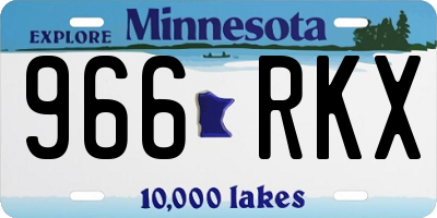 MN license plate 966RKX