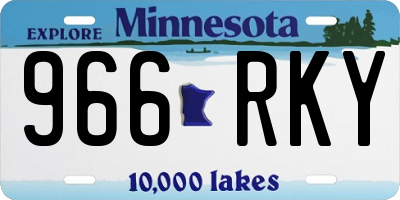 MN license plate 966RKY