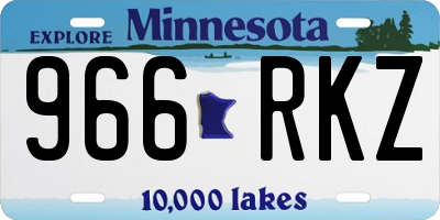 MN license plate 966RKZ