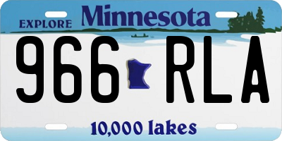 MN license plate 966RLA