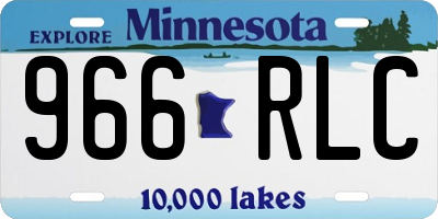 MN license plate 966RLC