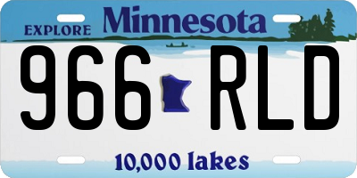 MN license plate 966RLD