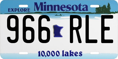 MN license plate 966RLE