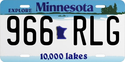 MN license plate 966RLG