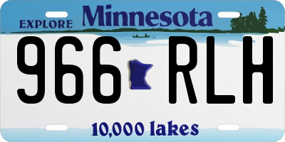 MN license plate 966RLH