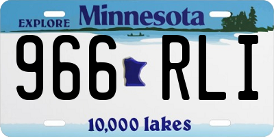 MN license plate 966RLI