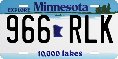 MN license plate 966RLK