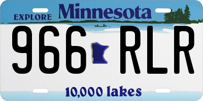 MN license plate 966RLR