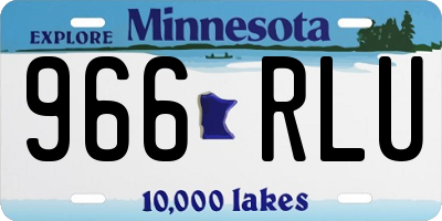 MN license plate 966RLU