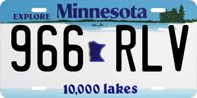 MN license plate 966RLV