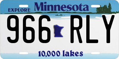 MN license plate 966RLY