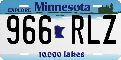 MN license plate 966RLZ