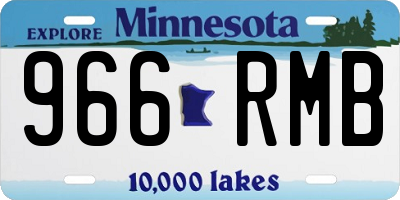 MN license plate 966RMB