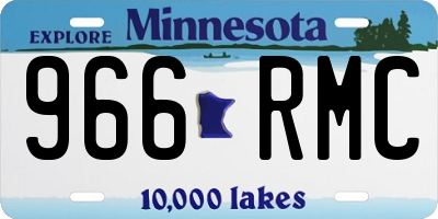 MN license plate 966RMC