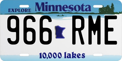 MN license plate 966RME