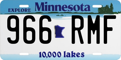 MN license plate 966RMF