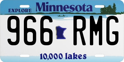 MN license plate 966RMG