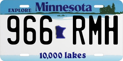 MN license plate 966RMH