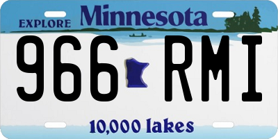 MN license plate 966RMI