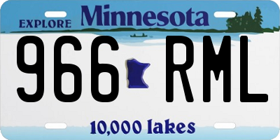 MN license plate 966RML