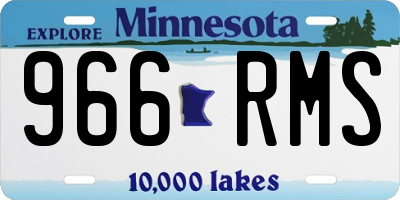 MN license plate 966RMS