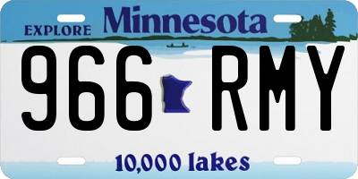 MN license plate 966RMY