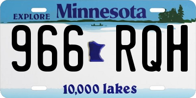 MN license plate 966RQH