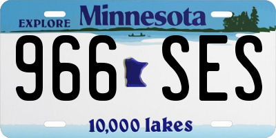 MN license plate 966SES