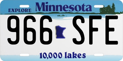 MN license plate 966SFE
