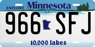 MN license plate 966SFJ