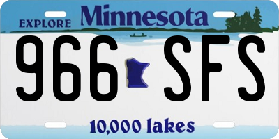 MN license plate 966SFS