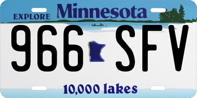 MN license plate 966SFV