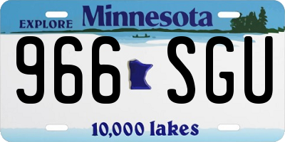 MN license plate 966SGU
