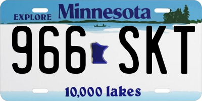 MN license plate 966SKT