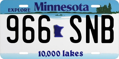 MN license plate 966SNB