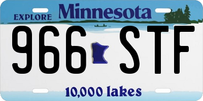MN license plate 966STF