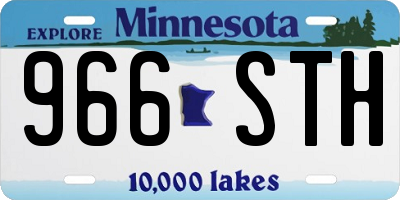 MN license plate 966STH