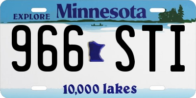 MN license plate 966STI