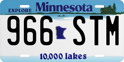 MN license plate 966STM