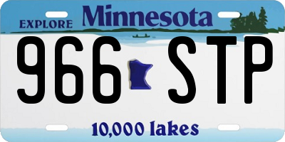 MN license plate 966STP