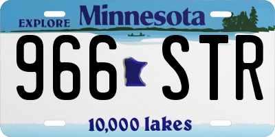MN license plate 966STR