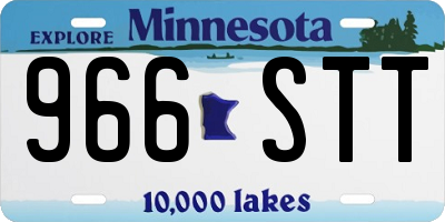 MN license plate 966STT